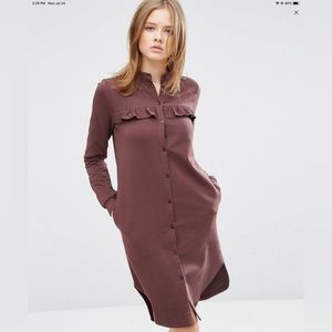 Brown Shirt Dress - TALL